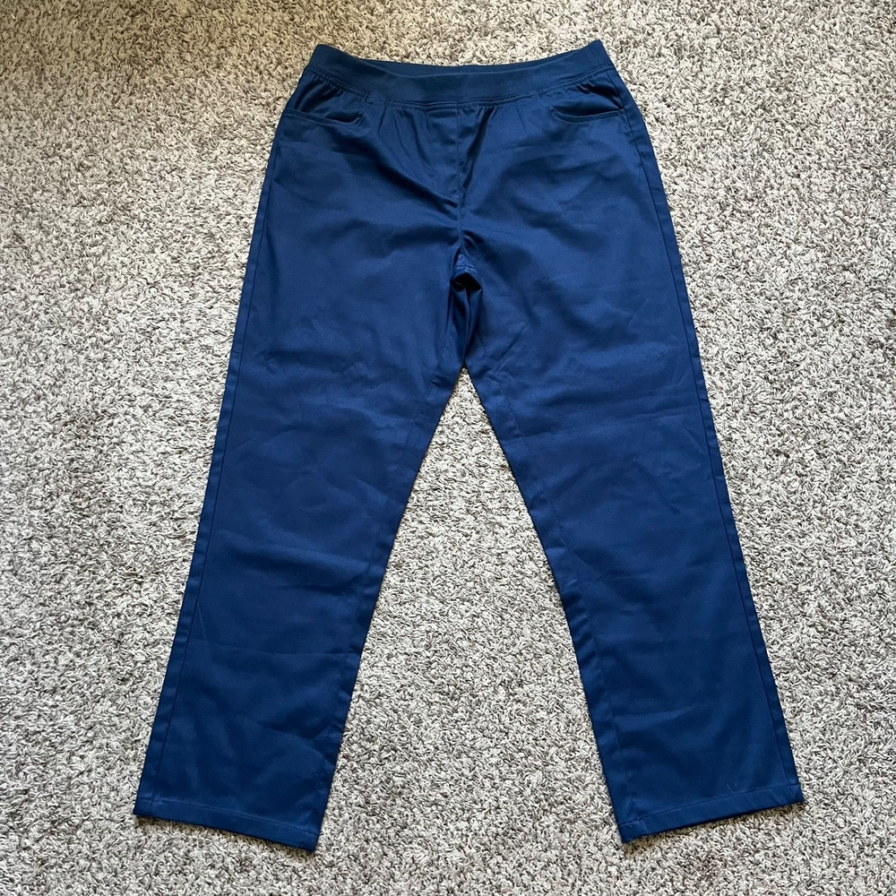 Wonder Nation Girls School Uniform Pull On Stretch Twill Pants Navy Size 20 Plus